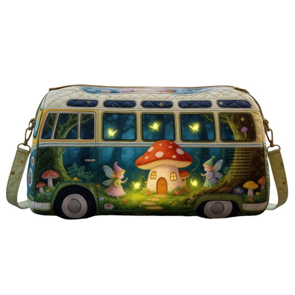 Cozy Camper Quilted Duffle Bag Folding Beach Packable Bag Outdoor Doggy Travel Bag