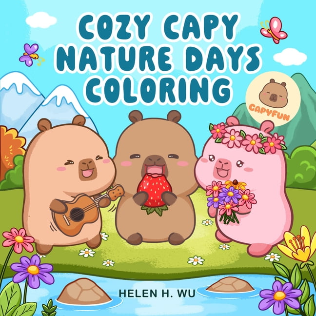 Cozy Capy Coloring Cozy Capy Nature Days Coloring: Adorable Capybara ...