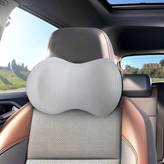 Cozy Car Headrest Pillow for Driving with Adjustable Strap, Breathable Removable Cover & Ergonomic Design - Softness Travel Car Neck Pillow