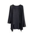 thumbnail image 1 of Cozy Cardigans for Women, Yigetop Large Size Cardigan Summer Long Sleeve Spring Loose Air Conditioning Top Sheer Cardigan Black XL, 1 of 7
