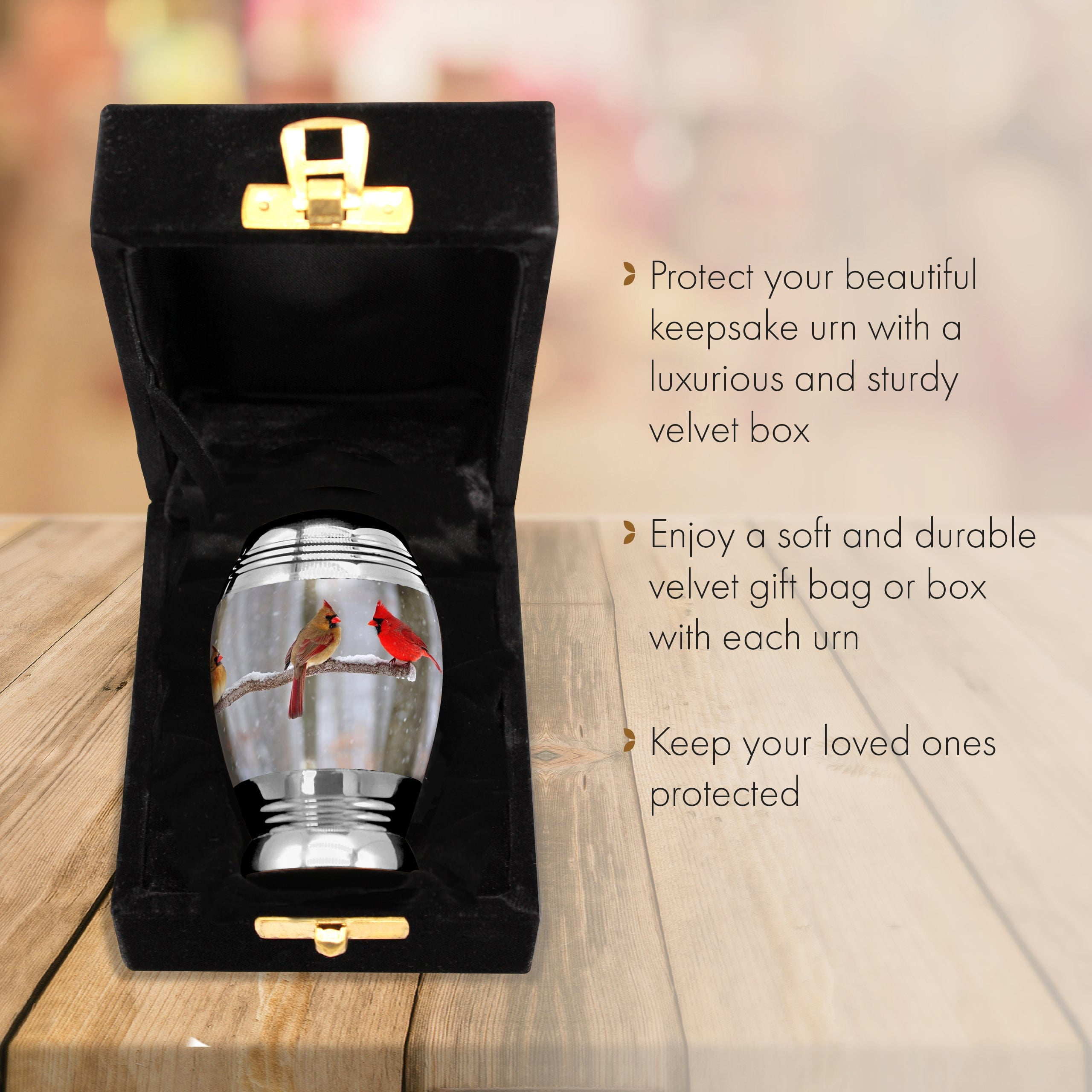 Cozy Cardinals Urns for Cremation Ashes Large Urn XL or Small Keepsake Urns for Human Ashes & Urns for Human Ashes for Home or Burial Small Urns for Human Ashes Keepsake Set of 4