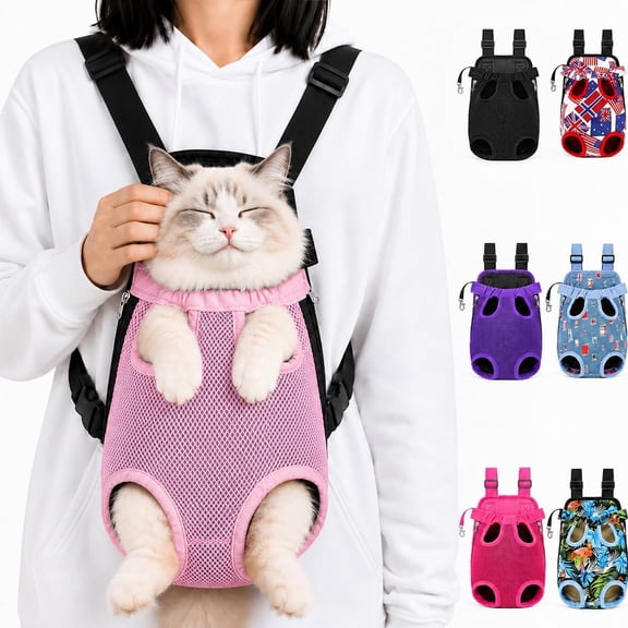 Cozy Carry Pet Carrier, Adjustable Front Cat Dog Carrier Backpack Designed for 5-18 Lbs