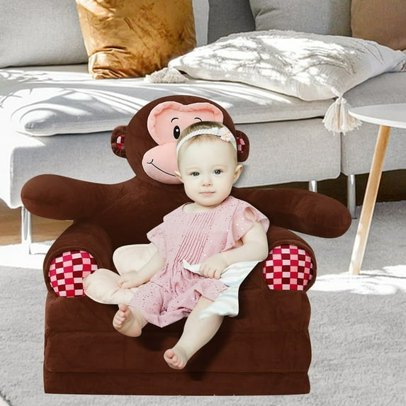Cozy Cartoon Kids Sofa Foldable Chair for Baby Girls & Boys Perfect Lazy Lounger Seat for Playrooms & Bedrooms!