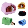 thumbnail image 1 of Cozy Cartoon-themed Winter Bed for Small Pets Semi-enclosed Hamster Nest with Hanging Hook and Soft, Vibrant Colors, 1 of 9