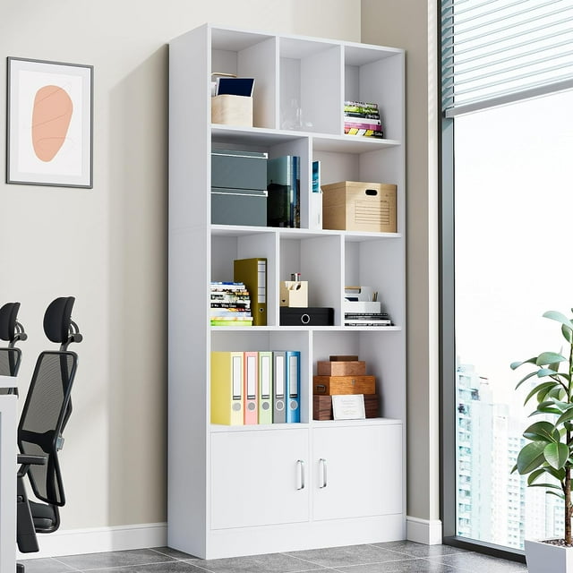 Cozy Castle 4-Tier Open Shelf Bookcase, 69.7" Tall Bookshelf for Living Room, and Office, White