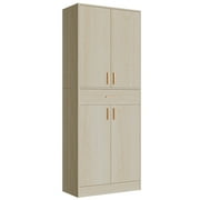 Cozy Castle 71" Tall Freestanding Pantry Storage Cabinet for Kitchen, Cupboard Cabinet with Doors and Drawer, Oak