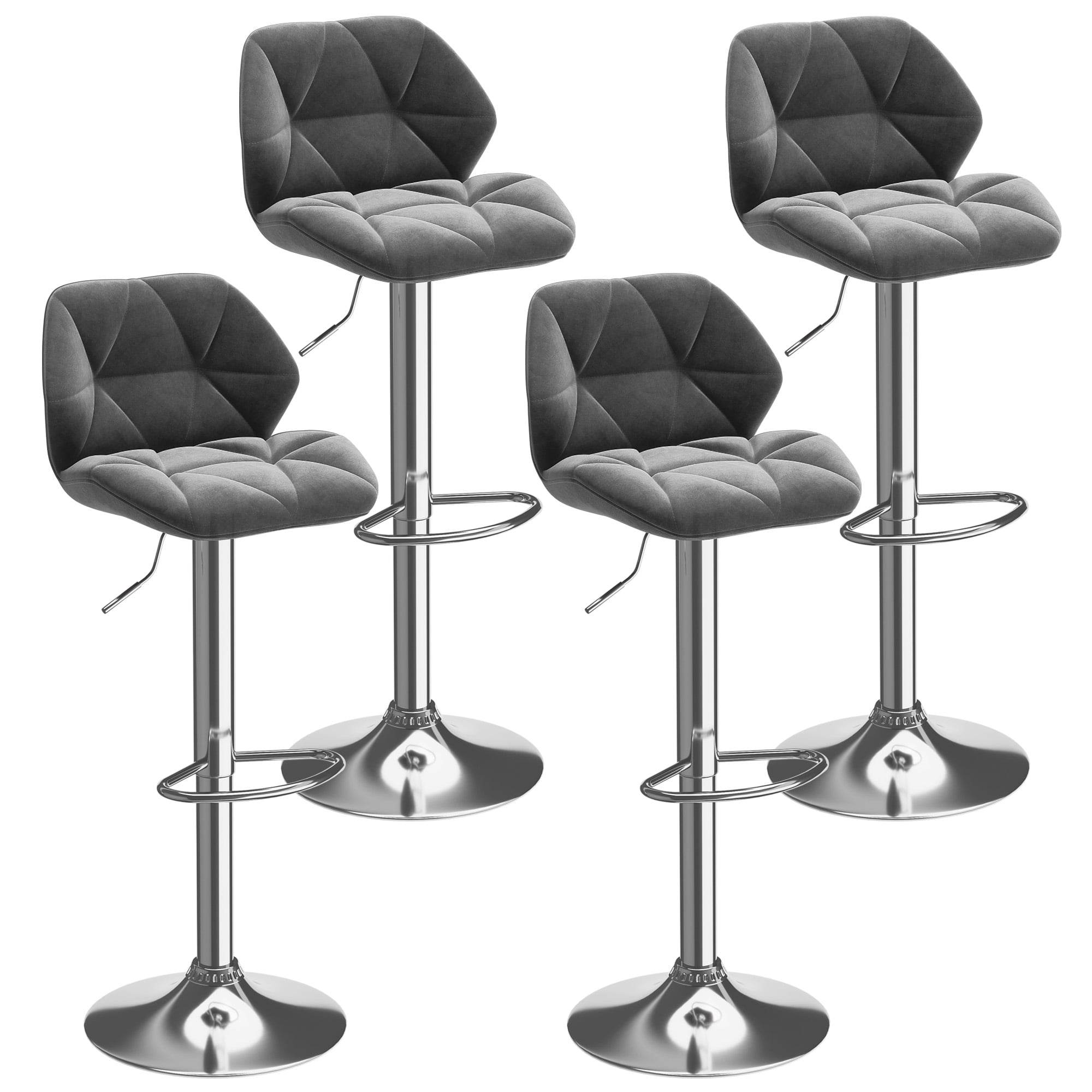 Cozy Castle Barstool Set of 4, Adjustable Stools for Kitchen Counter