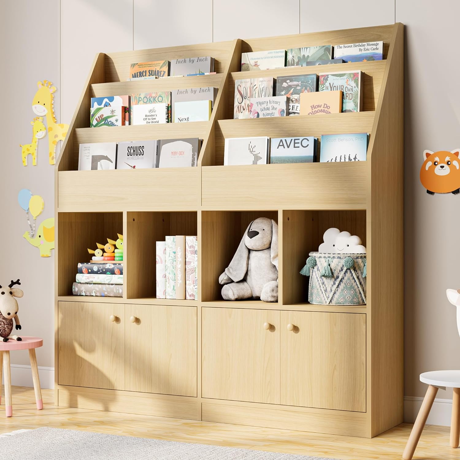 Cozy Castle Combination Kids Bookshelf Kids Bookcase with 3 Tier