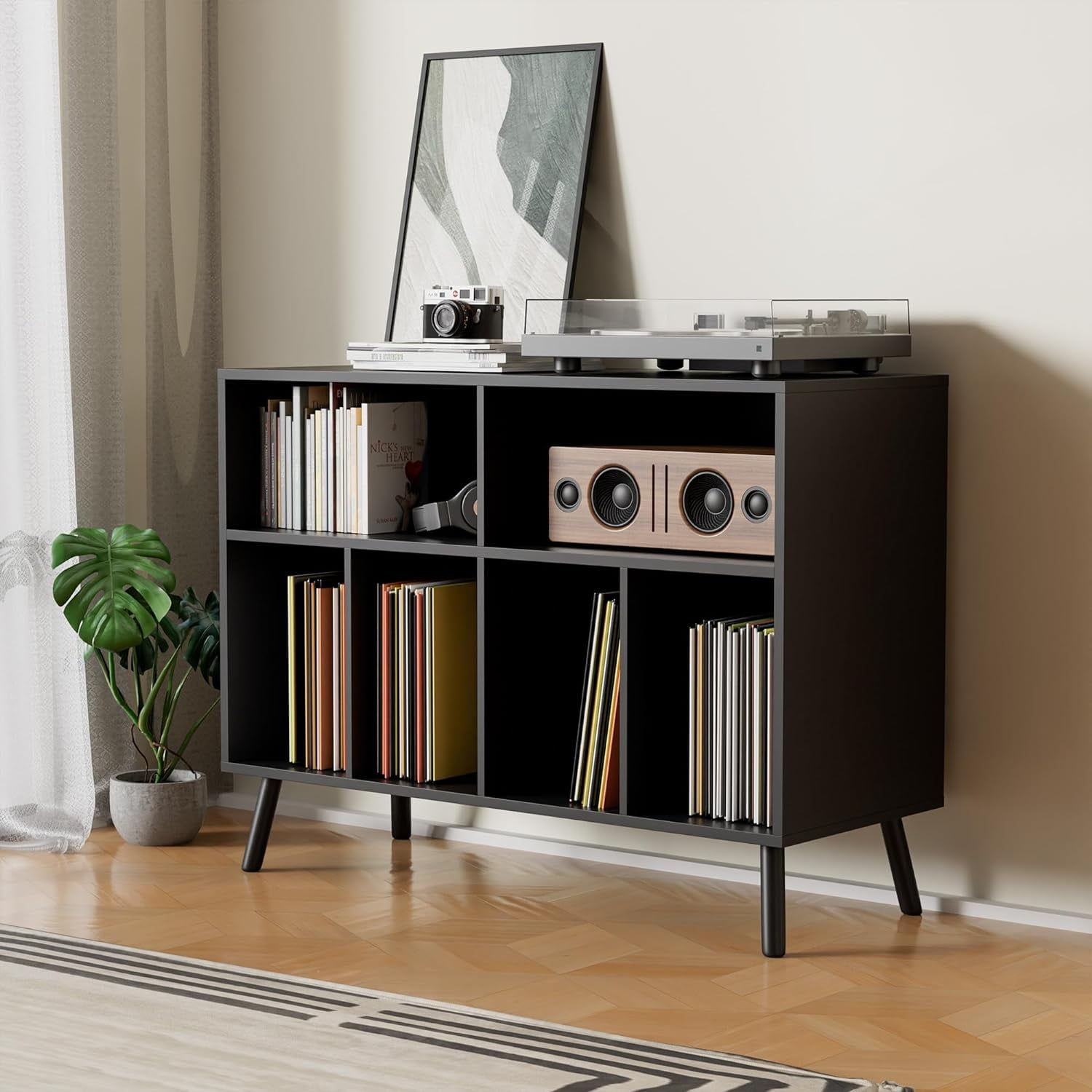 Cozy Castle Record Player Stand, Turntables Stand with Vinyl Record ...