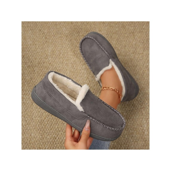 Cozy Casual Womens Loafers Slip-On Lined Softsole Warm Comfortable Shoe