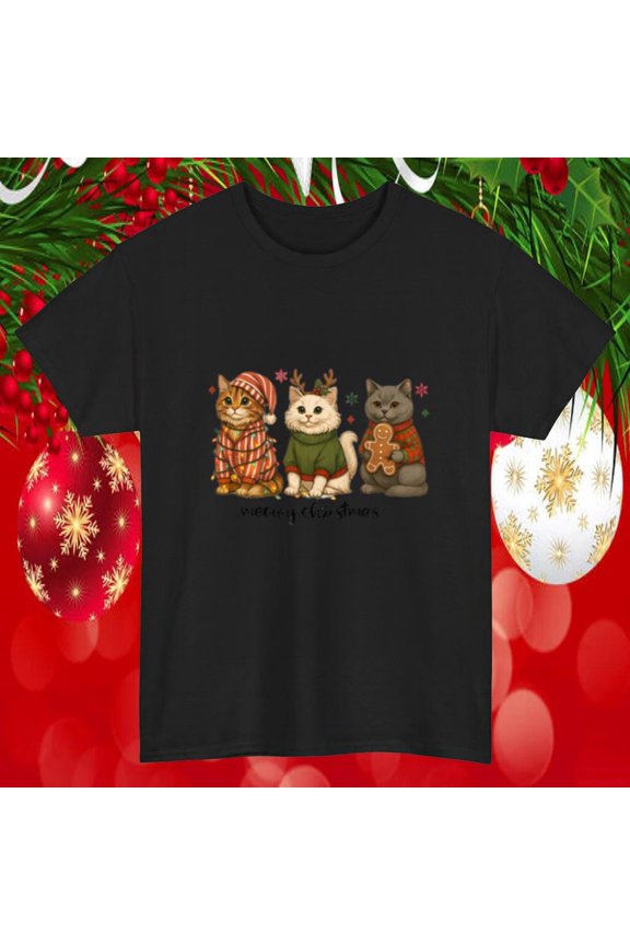 Cozy Cat Crew Kitten Pet Lover Holiday Squad Art Unisex T-Shirt, up to size 5XL