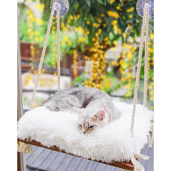 Cozy Cat Hammock With Strong Suction Cups And Soft Cushion For Comfort
