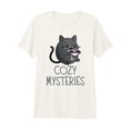 thumbnail image 1 of Cozy Cat Holding Teacup T-Shirt for Cozy Mystery Fiction Lovers, 1 of 5