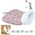 thumbnail image 1 of Cozy Cat Winter Beds - 360 Comfortable Pet Snuggle Sack (Green) with Warm Sleeping Bag for Indoor Cats, 1 of 8