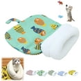 thumbnail image 1 of Cozy Cat Winter Beds - 360 Comfortable Pet Snuggle Sack (Green) with Warm Sleeping Bag for Indoor Cats, 1 of 7