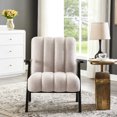 thumbnail image 1 of Cozy Chair With Wood Frame Accent - & Fabric For Comfort, 1 of 6