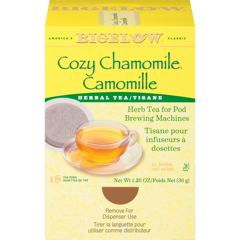 Cozy Chamomile Herbal Tea Pods, 1.90 oz, 18/Box Cozy Chamomile Herbal Tea Pods, 1.90 oz, 18/Box