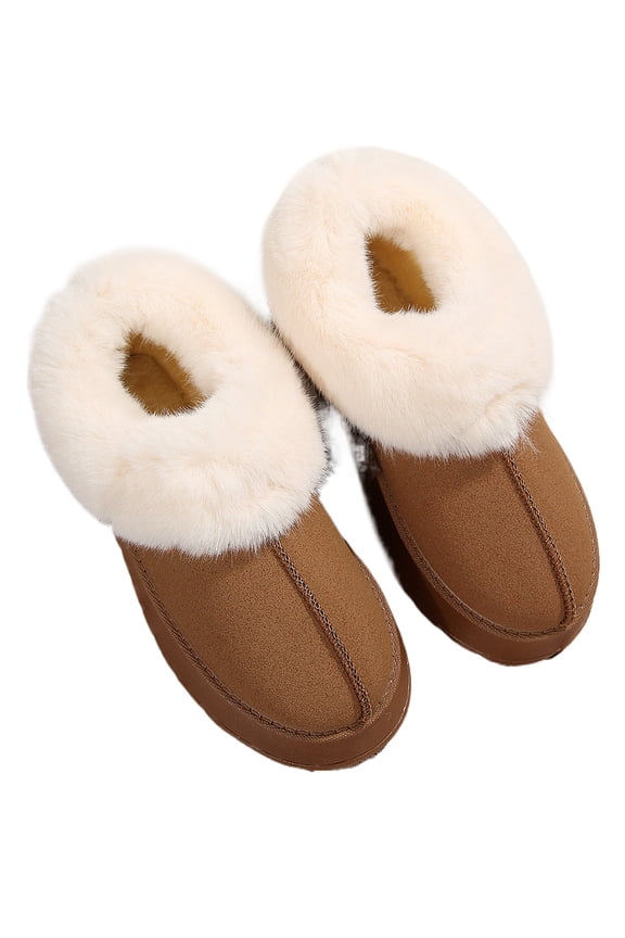 Cozy Chestnut Winter Boots with Fluffy Opening and Soft Insole - Ideal for Daily Wear - [ZhiHiMeRi] | (US 9.5)41