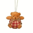 thumbnail image 1 of Cozy Christmas Bear Ornament – Vintage Plaid Hanging Decoration for Tree, Garland, or Holiday Home Décor, Christmas Decorations, 1 of 5