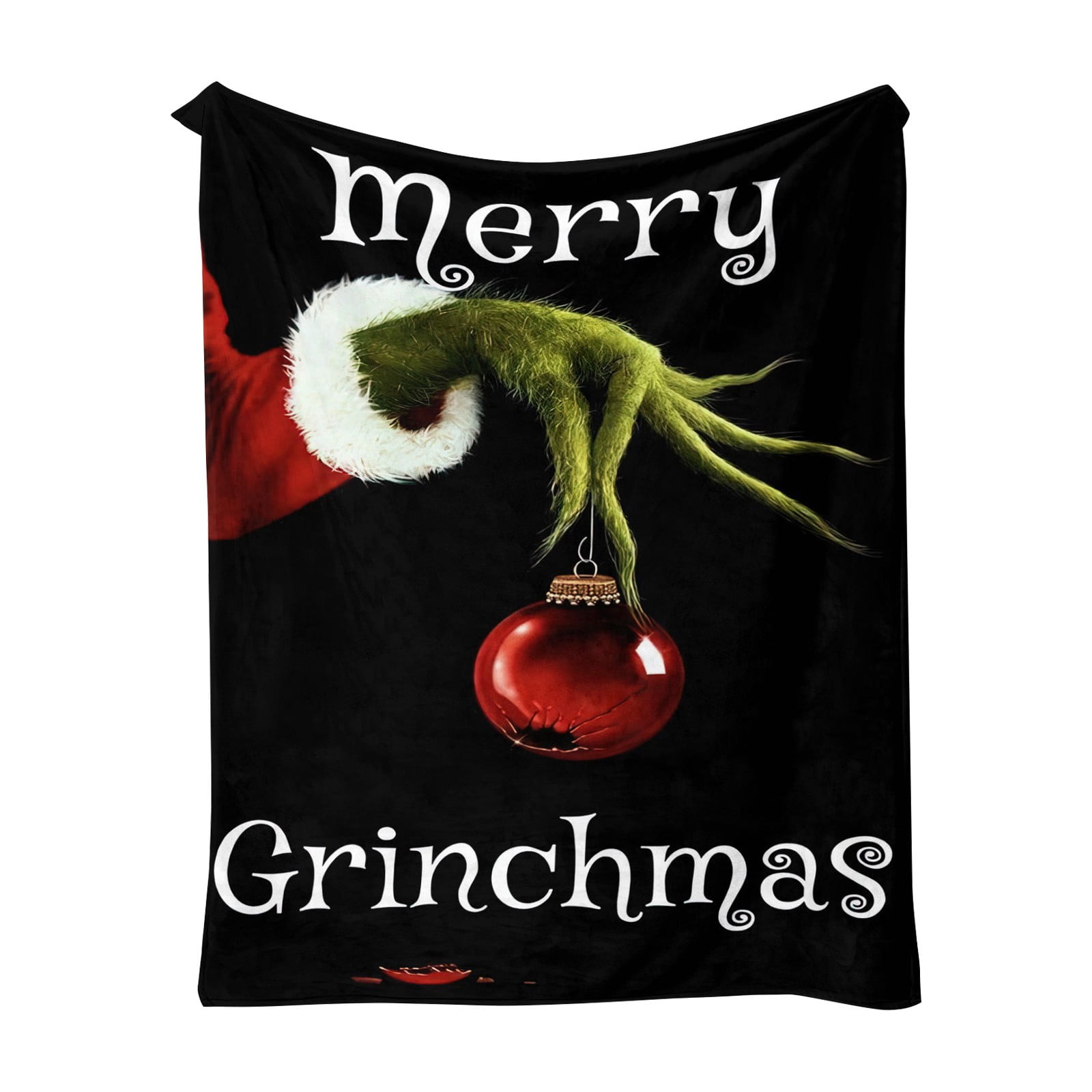 Cozy Christmas Blanket with Festive Design Theme,Soft Fleece Throw for