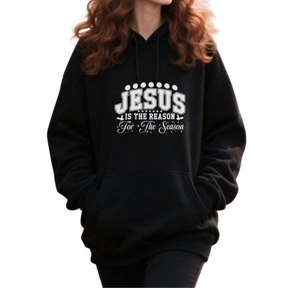 Cozy Christmas Hoodie for Men Women, Holiday Pullover Hooded Sweatshirt, Cozy Cotton Poly Blend, Festive Winter Outfit