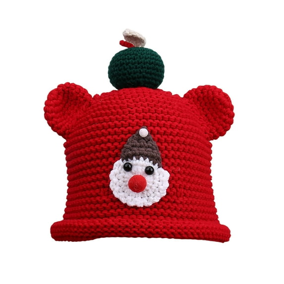 Cozy Christmas Knit Beanie For Women Men Fun Holiday Party Hat Cute Xmas Stocking Cap Soft Yarn Winter Earflap Cap For Family