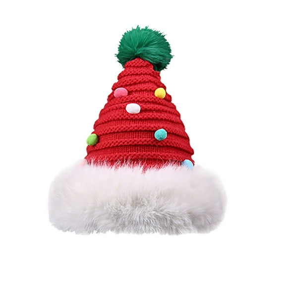 Womens Winter Hat Winter Hats for Men Winter Christmas Style Red Hat Cute Lined Knitted Woolly Hat Suitable for Party Occasions