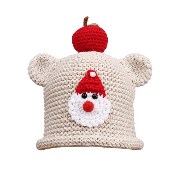 Cozy Christmas Knit Beanie For Women Men Fun Holiday Party Hat Cute Xmas Stocking Cap Soft Yarn Winter Earflap Cap For Family