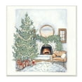 thumbnail image 1 of Cozy Christmas Night Gifts Decorated Fireplace Hearth Botanical & Floral Painting Unframed Art Print Wall Art, 1 of 5