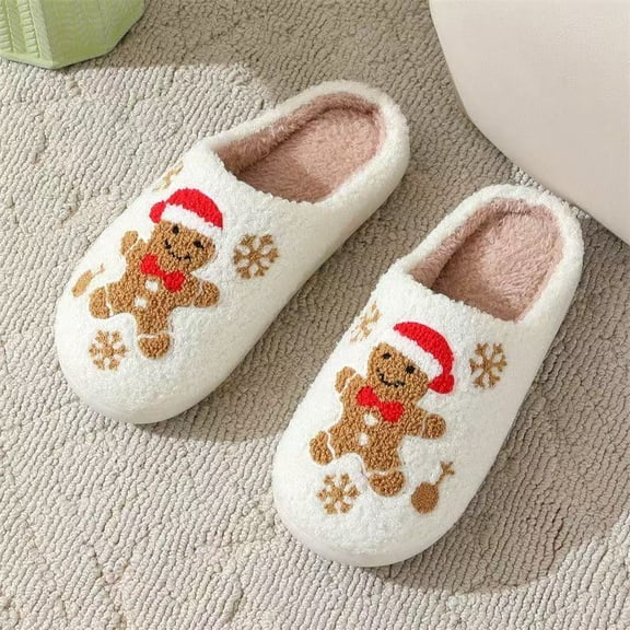 Cozy Christmas Slippers for Women & Men | Fuzzy Anti-Slip Indoor House Shoes with Festive Designs