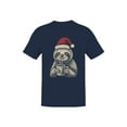 thumbnail image 1 of Cozy Christmas Sloth with Cocoa Men's T-shirt, 1 of 3
