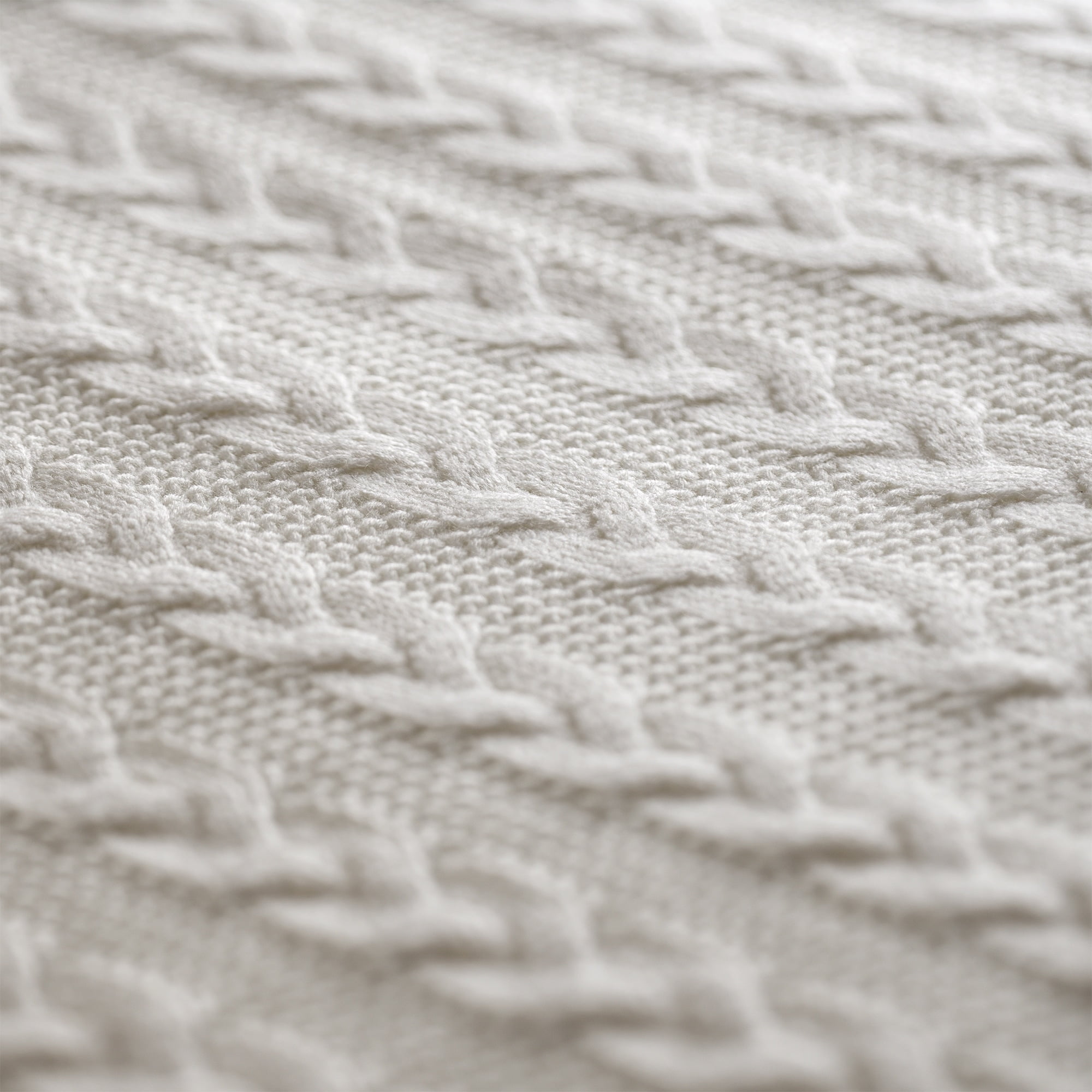 Peppermint Aroma Plush Acrylic 50"x60" Cable Knit Throw Blanket