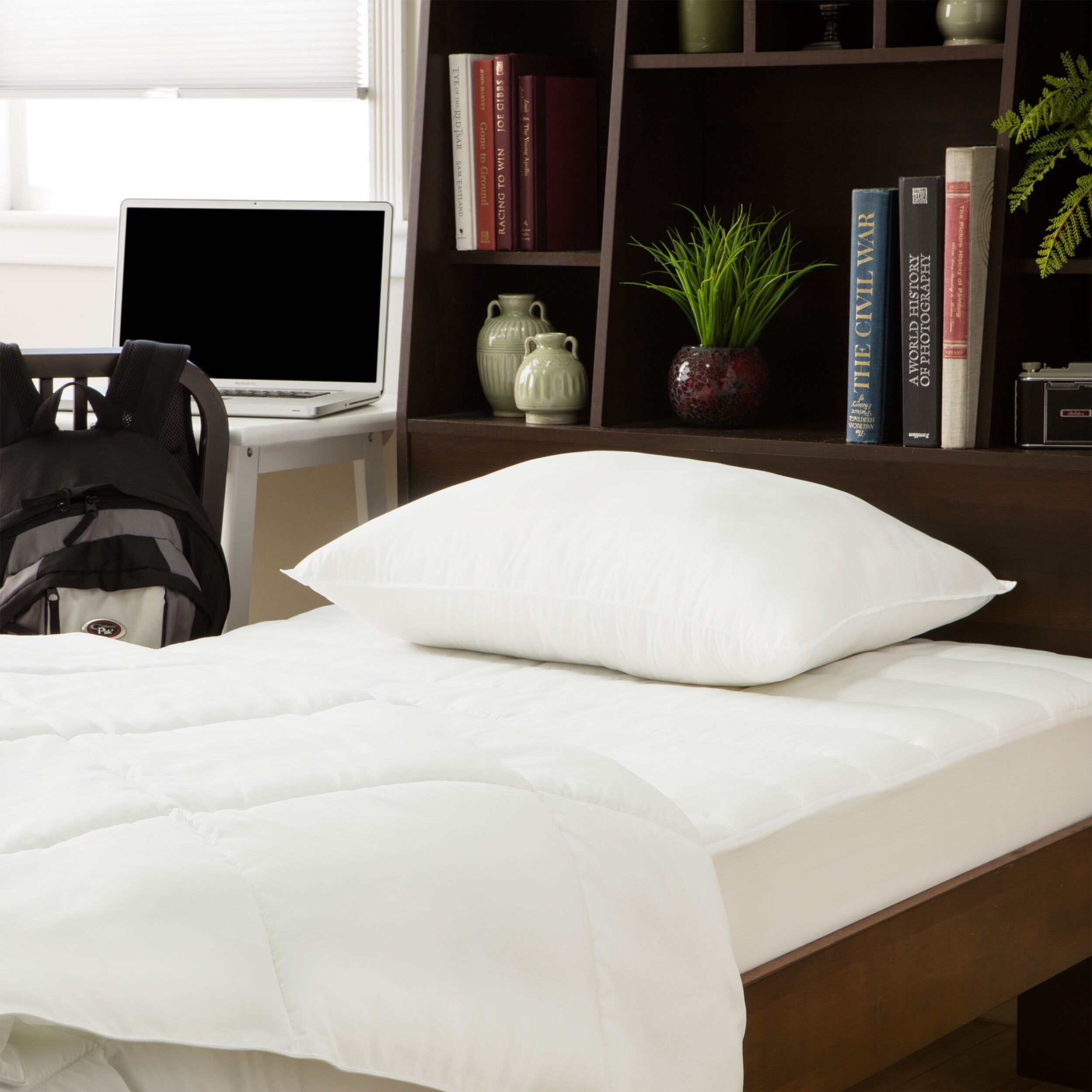 White Twin Down Alternative Microfiber Comforter Set