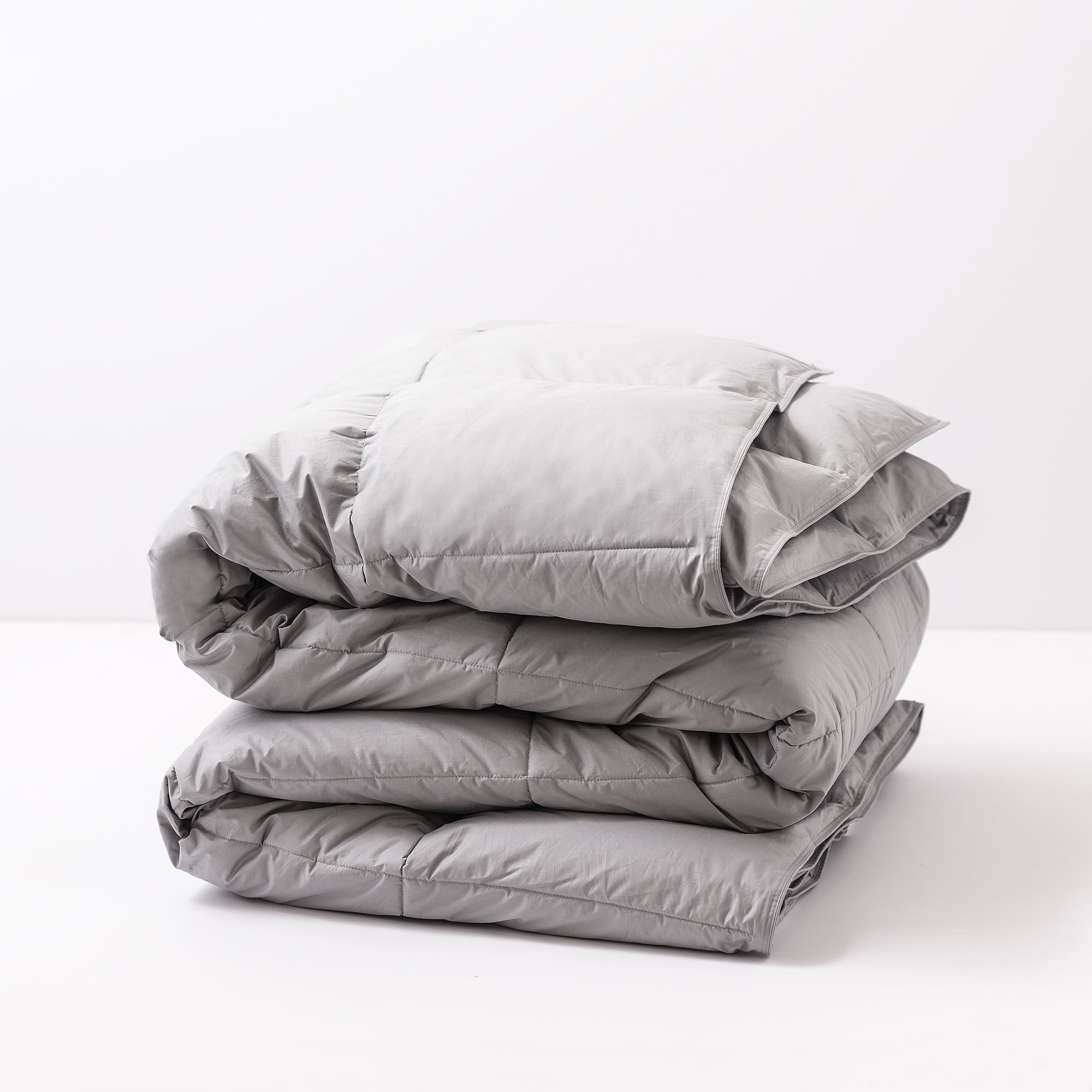 Gray Twin Organic Cotton Down Comforter