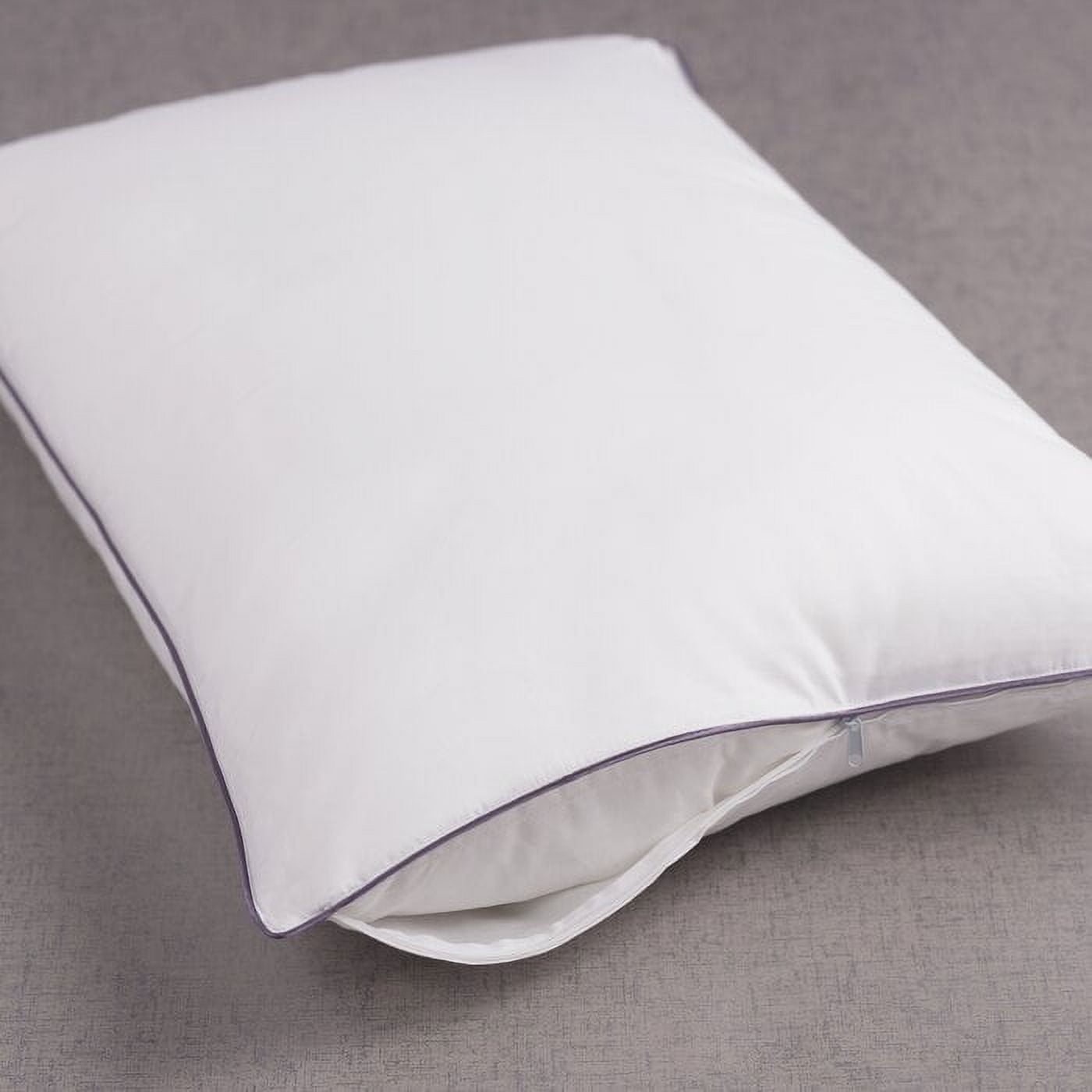 Standard White Cotton Satin Hypoallergenic Pillow Protector