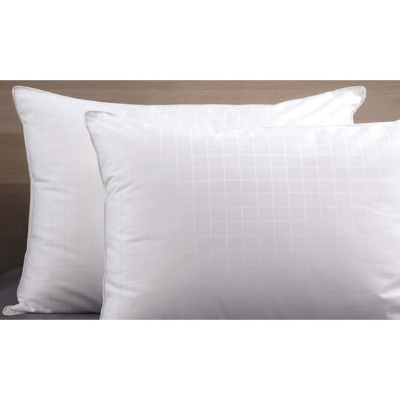 Cozy Clouds Window Pane Dobby Gel King Pillow - Medium Firm (Set of 2)