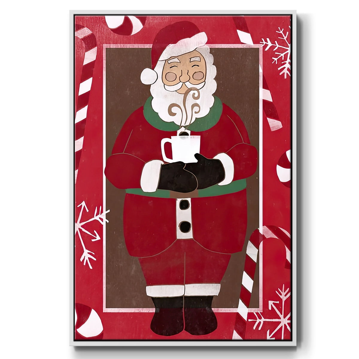 Cozy Cocoa Christmas Collection B - Framed Gallery Wrapped Holiday Canvas - 17 x 25 - White Frame