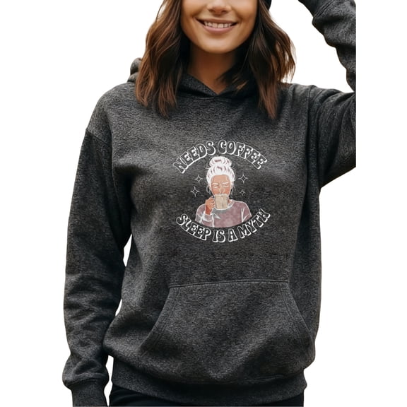 Cozy Coffee Mom Quotes Hoodie for Men and Women, Unisex Pullover Hooded Sweatshirt, Comfortable Cotton Poly Blend, Mom Life Casual Outfit