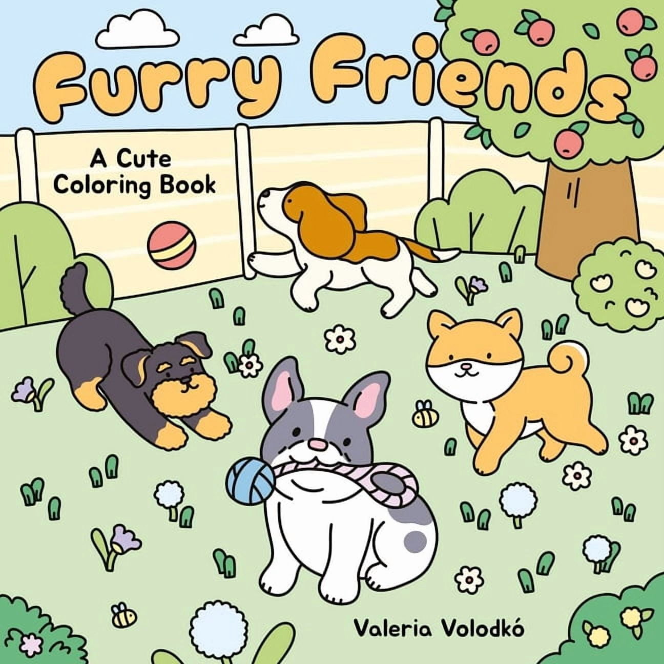 Cozy Coloring Furry Friends Cute Coloring Book: A Cute Coloring Book ...