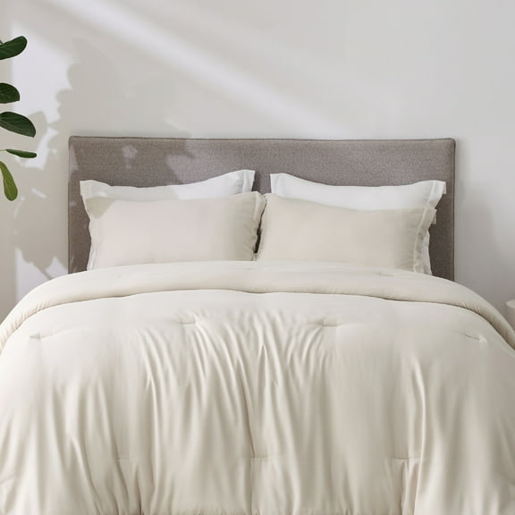 U by Bedsure 2-Piece Twin Beige Comforter Set, Modern，1 Comforter and 1 Pillowcase