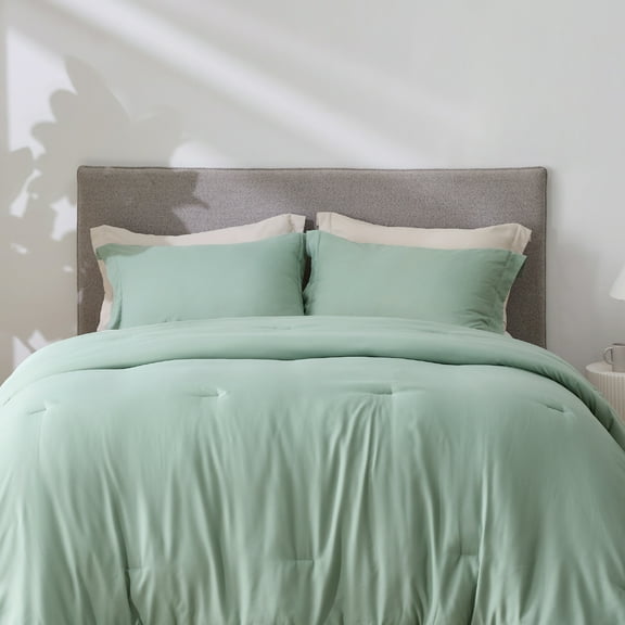 U by Bedsure 2-Piece Twin Comforter Set, Modern, Sage Green