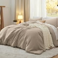 thumbnail image 1 of U by Bedsure 3 Pieces King Comforter Bedding Set, Khaki Comforter Set for All Seasons, 1 Lightweight Prewashed Comforter and 2 Pillowcases,King,Khaki, 1 of 6