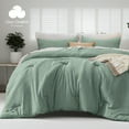 thumbnail image 1 of U by Bedsure 3 Pieces King Comforter Bedding Set, Sage Green Comforter Set for All Seasons, 1 Lightweight Prewashed Comforter and 2 Pillowcases, King, Sage Green, 1 of 6