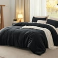 thumbnail image 1 of U by Bedsure 3 Pieces Queen Comforter Bedding Set, Black Comforter Set for All Seasons, 1 Lightweight Prewashed Comforter and 2 Pillowcases,Queen,Black, 1 of 7