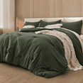 thumbnail image 1 of U by Bedsure 3 Pieces Comforter Bedding Sets for All Seasons, 1 Lightweight Comforter and 2 Pillowcases, Full, Dark Green, 1 of 6