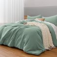 thumbnail image 1 of U by Bedsure 3 Pieces Full Comforter Bedding Sets, Sage Green Comforter Set for All Seasons, 1 Lightweight Prewashed Comforter and 2 Pillowcases, Full, Sage Green, 1 of 6
