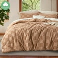 thumbnail image 1 of U by Bedsure 3 Pieces Taupe Comforter Set, Queen, Boho Tufted Checkered Farmhouse Bedding Comforter Set, 1 Plaid Geometric Comforter and 2 Pillow Shams, 1 of 7