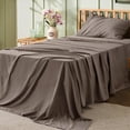thumbnail image 1 of U by Bedsure 4 Pieces Hotel Luxury Stucco Sheets King Easy Care Polyester Microfiber material Cooling Bed Sheet Set, 1 of 7
