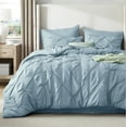 thumbnail image 1 of Cozy Comfort Light Blue Queen Comforter Set - 7 Pieces Bedding Set with Comforters, Sheets, Pillowcases & Shams, 1 of 9