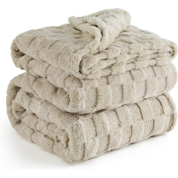 Cozy Comfort Brown Fleece Blanket for Couch - Super Soft Cozy King Blankets for Women,Girls, 108x90 Inches